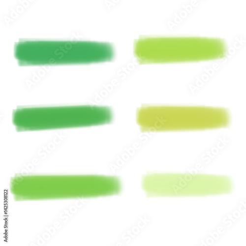 set of colored markers green