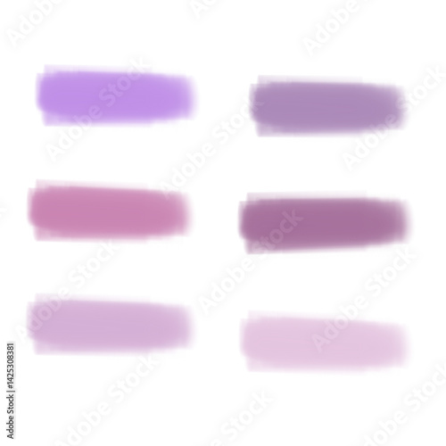 set of purple brush