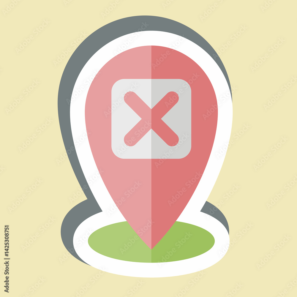 Sticker Point. related to Exclamation symbol. design editable Sticker Point. related to Exclamation symbol. design editable