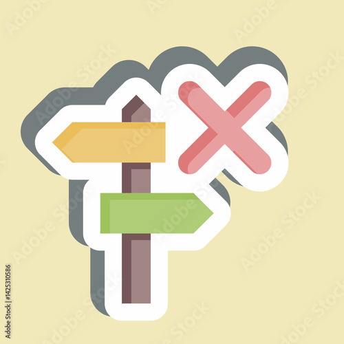Sticker Guide. related to Exclamation symbol. design editable