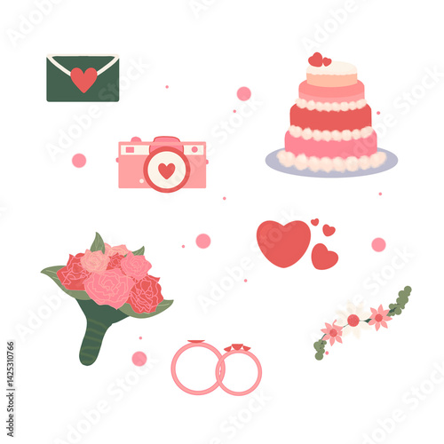 pink wedding set