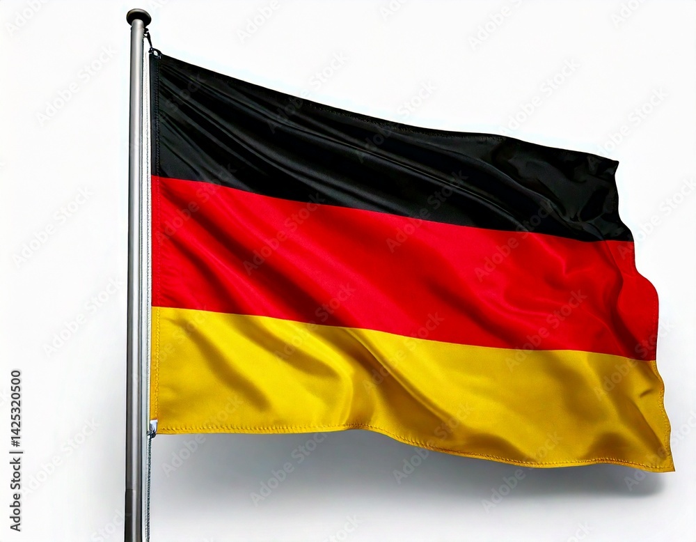 Fototapeta premium Germany flag white backround