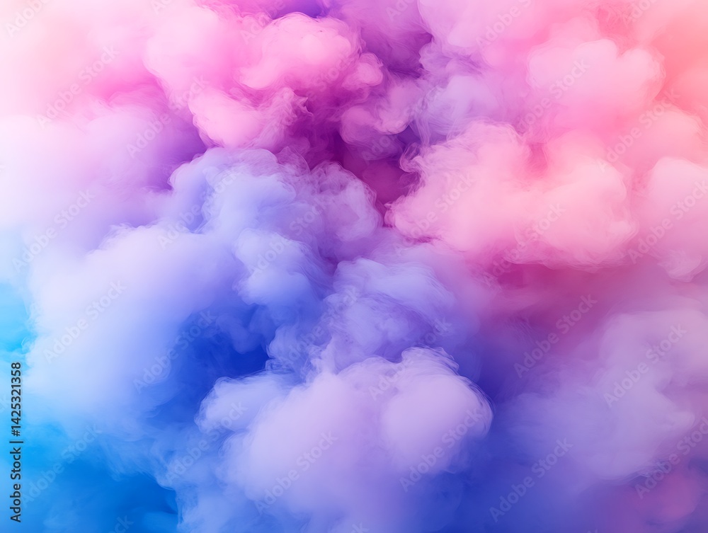 Naklejka premium Colorful smoke clouds abstract art