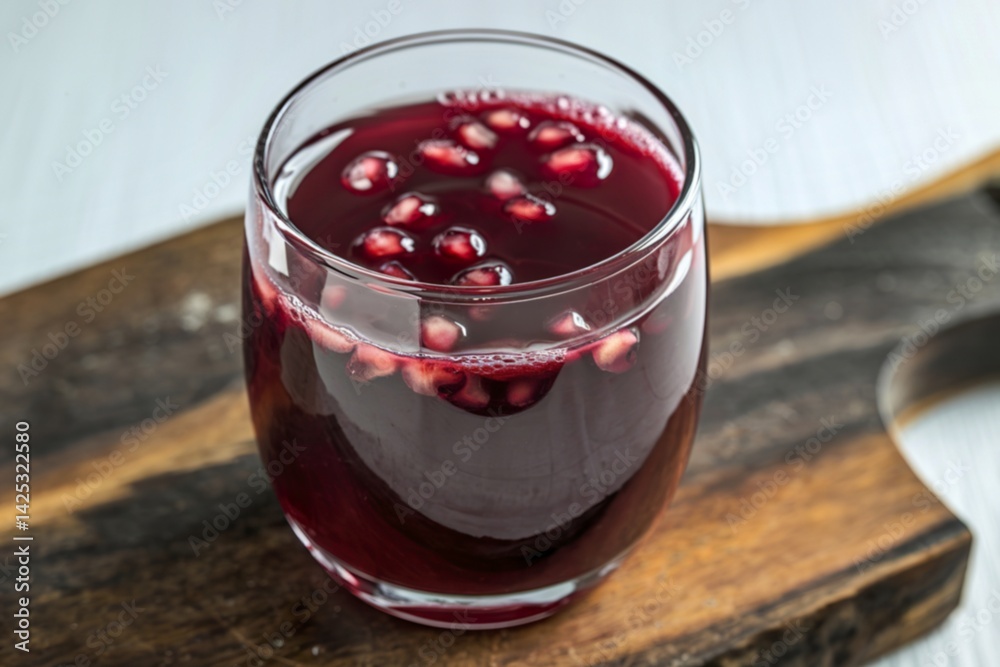 a glass of pomegranate juice a glass of pomegranate juice