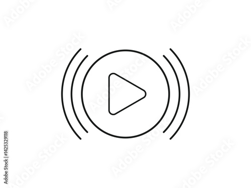 play off button vector icon