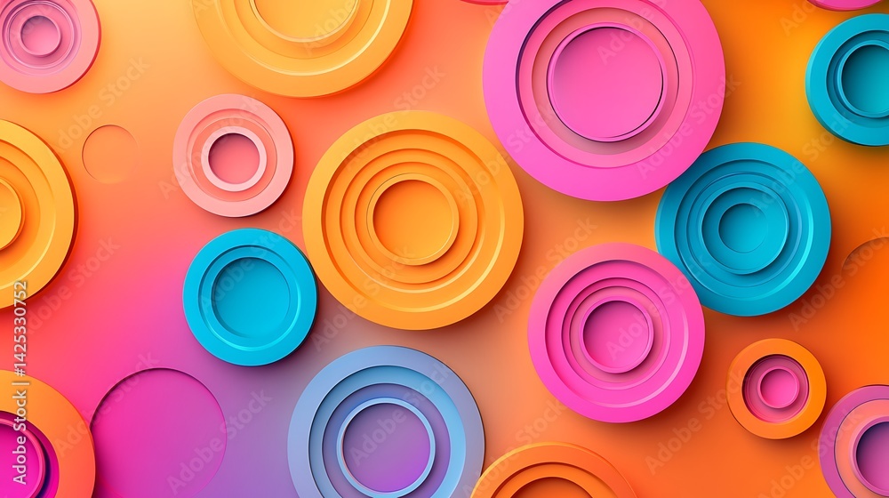 Colorful Abstract Circle Background. Colorful Abstract Circle Background.