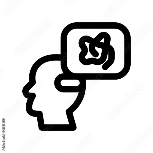 Line Anxiety Icon