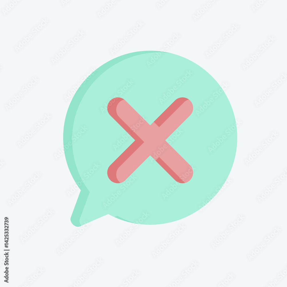 Obraz premium Icon Chat. related to Exclamation symbol. flat style. design editable