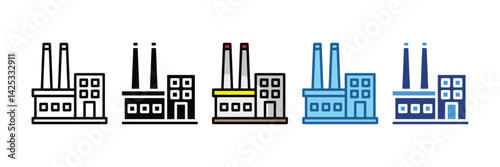 Factory  Icon Element For Design
