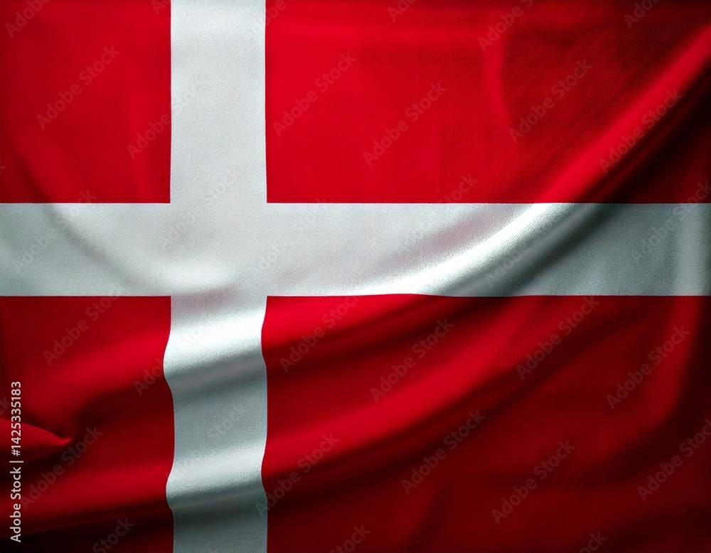 National Flag of Denmark white backround National Flag of Denmark white backround