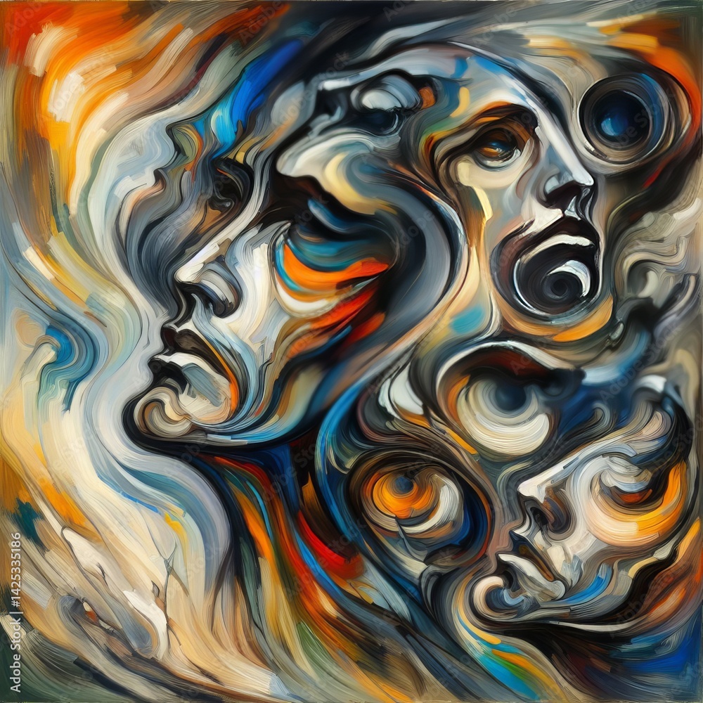 Fototapeta premium A style feature distorted forms