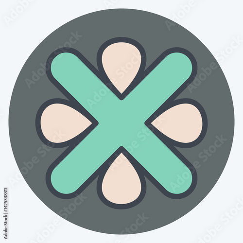 Icon Error. related to Exclamation symbol. color mate style. design editable