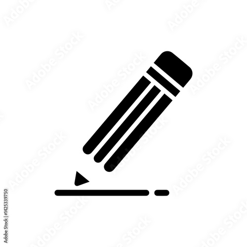 Pencil with an eraser symbolizing writing and correction