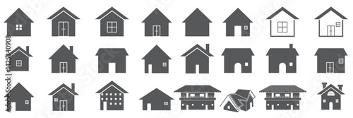 House and building icon set