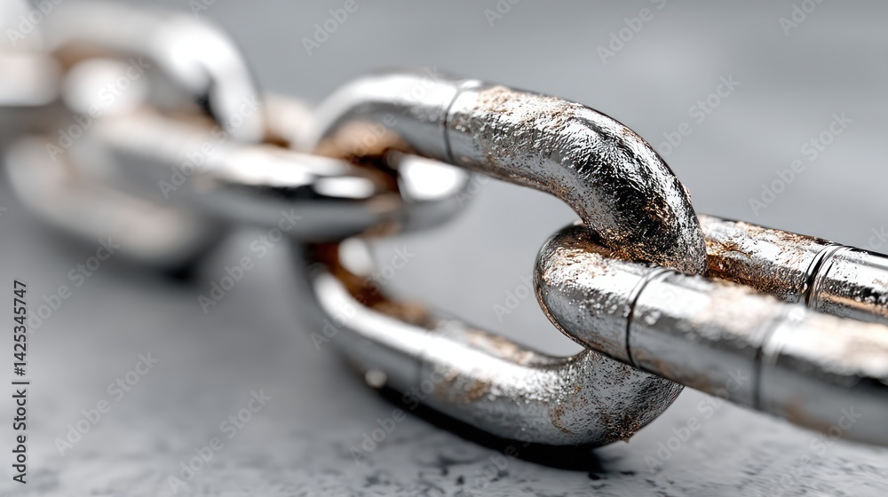 Fototapeta premium Close-up of rusted chain links