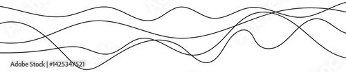 Thin curved wavy lines