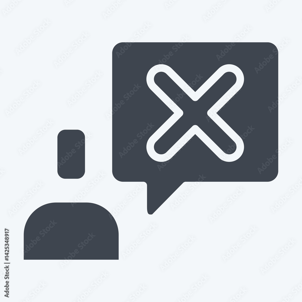 Obraz premium Icon Talk. related to Exclamation symbol. glyph style. design editable