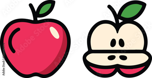 Apple vector icon set. apple symbols for your web design.