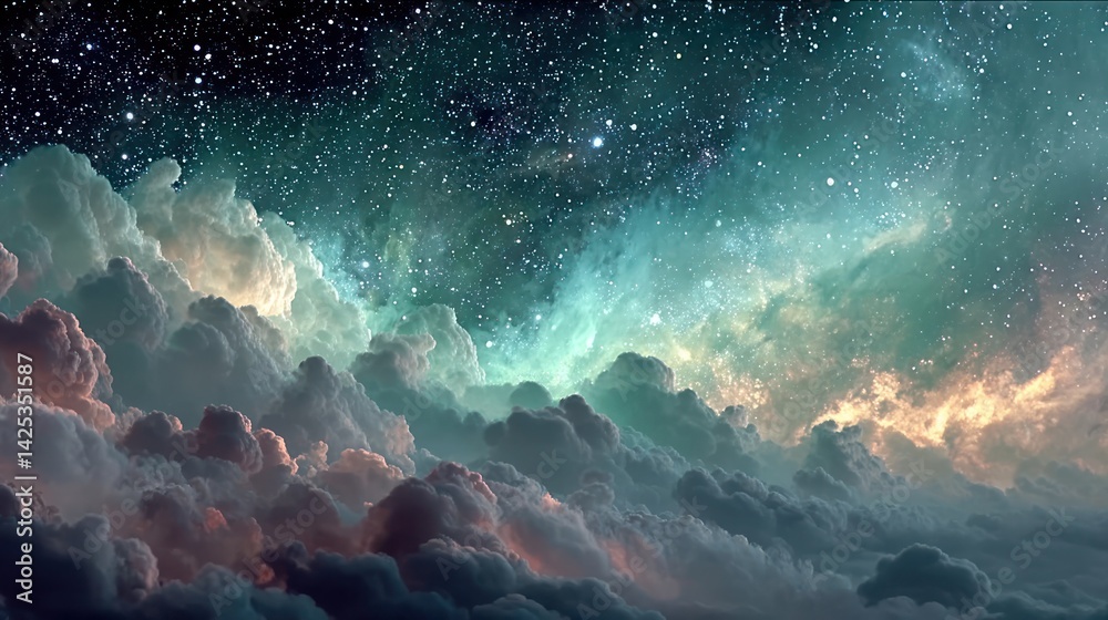 Naklejka premium Cosmic cloud formations