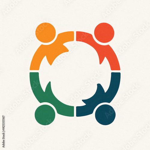 people around the world symbol of collobration 