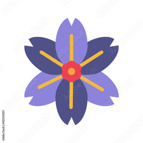 Alpine Forget Me Not icon vector image. Suitable for mobile apps, web apps and print media.