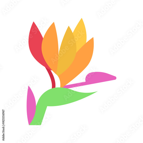 Bird Of Paradise icon vector image. Suitable for mobile apps, web apps and print media.