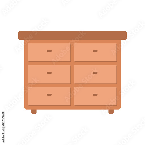 Chest of Drawers icon vector image. Suitable for mobile apps, web apps and print media.