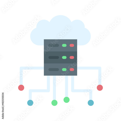 Cloud Computing icon vector image. Suitable for mobile apps, web apps and print media.