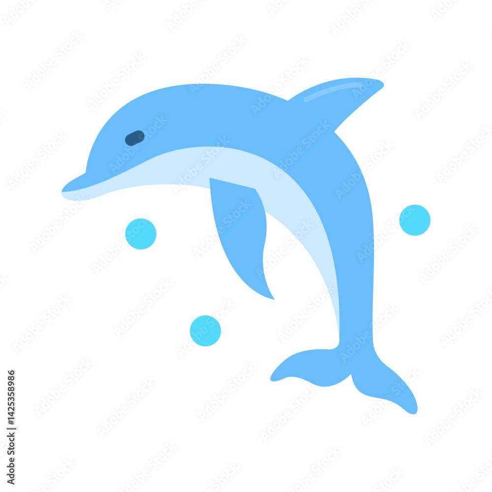 Obraz premium Dolphin icon vector image. Suitable for mobile apps, web apps and print media.