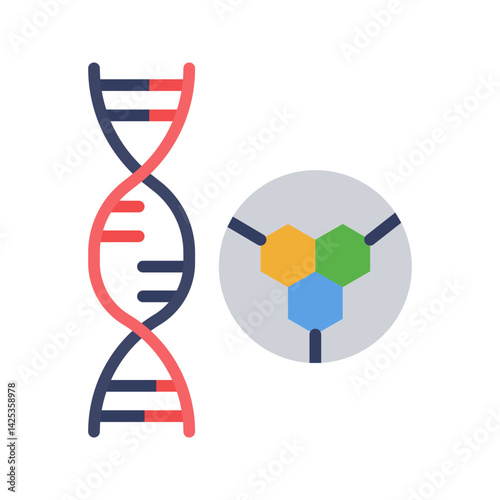 DNA icon vector image. Suitable for mobile apps, web apps and print media.