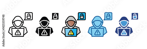 Cyber Crime  Icon Element For Design