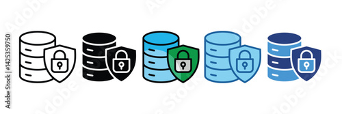 Secure Database  Icon Element For Design