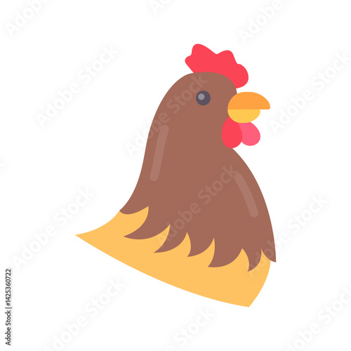 Hen icon vector image. Suitable for mobile apps, web apps and print media.