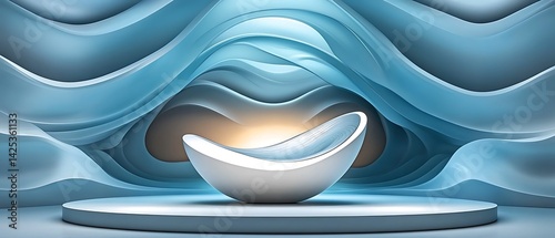 Abstract Display of Modern Bathtub