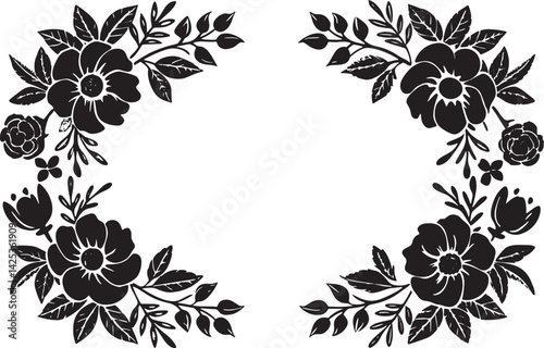 Floral Wreath Circle Vector Design