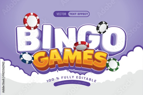 Bingo Game Vector Text Effect