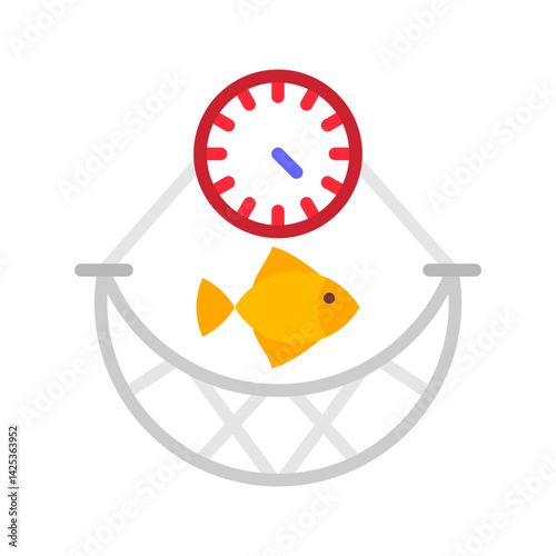 Overfishing icon vector image. Suitable for mobile apps, web apps and print media.