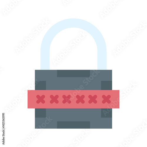 Padlock icon vector image. Suitable for mobile apps, web apps and print media.