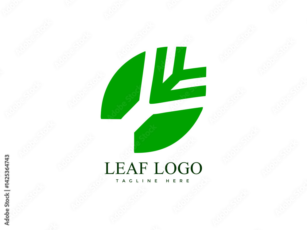 Nature Logo with Green Leaves ideal for branding, identity, web, print, apps, and modern professional use in creative business projects Nature Logo with Green Leaves ideal for branding, identity, web, print, apps, and modern professional use in creative business projects
