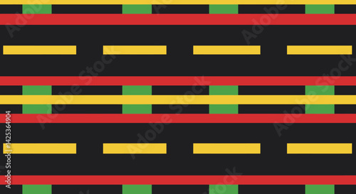Abstract roadway pattern with red yellow and green stripes on a dark background