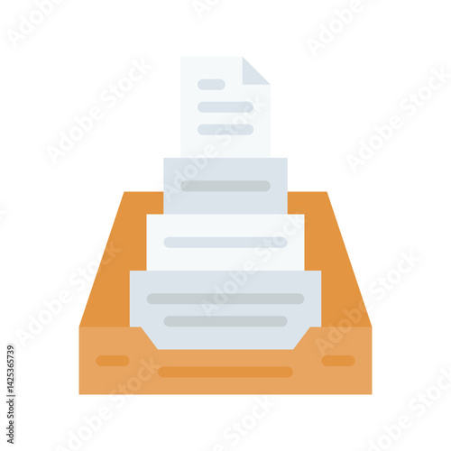 Project Inbox icon vector image. Suitable for mobile apps, web apps and print media.