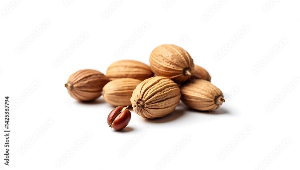Nuts on White Background Nuts on White Background