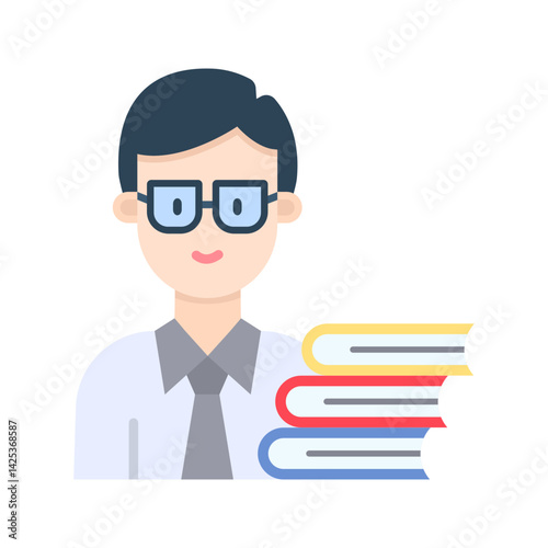 Teacher icon vector image. Suitable for mobile apps, web apps and print media.