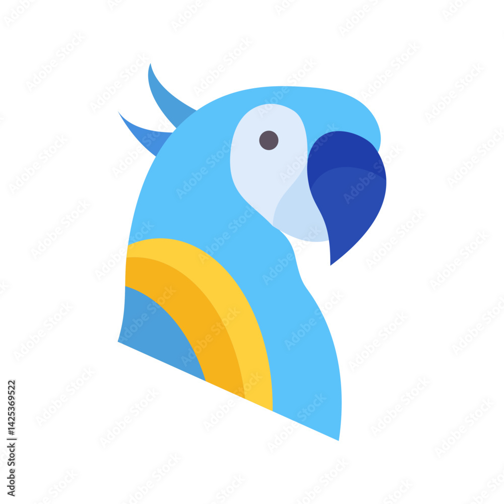 Obraz premium White Cockatoo icon vector image. Suitable for mobile apps, web apps and print media.