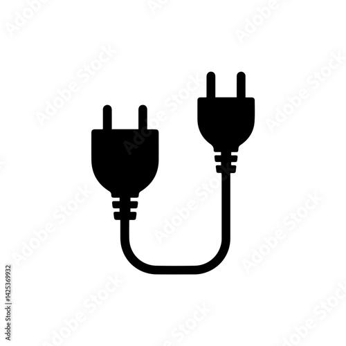 Charger Cable with Plug Representing Power Supply Accessories
