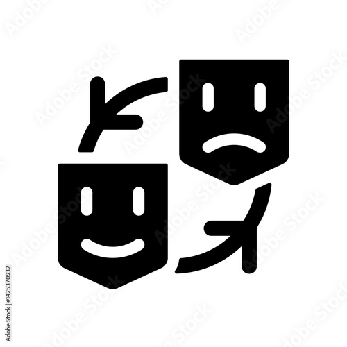 Solid Glyph Mood Swing Icon