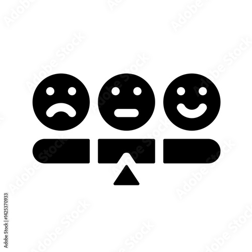 Solid Glyph Mood Tracker Icon