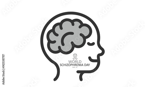 World Schizophrenia Day. background, banner, card, poster, template. Vector illustration.