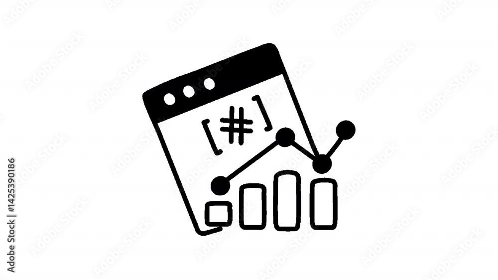 Web Analysis Animation Icon Web Analysis Animation Icon