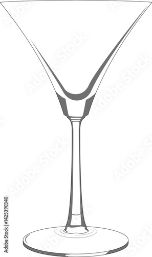 cocktail or martini glass. transparent background.